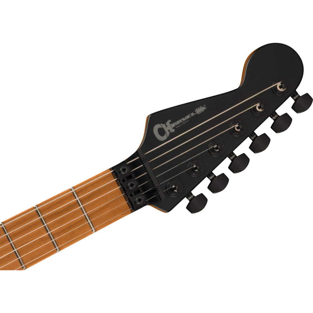 Charvel シャーベル Limited Edition Pro-Mod DK24R HH FR Caramelized Maple Fingerboard Satin Black エレキギター ヘッド表