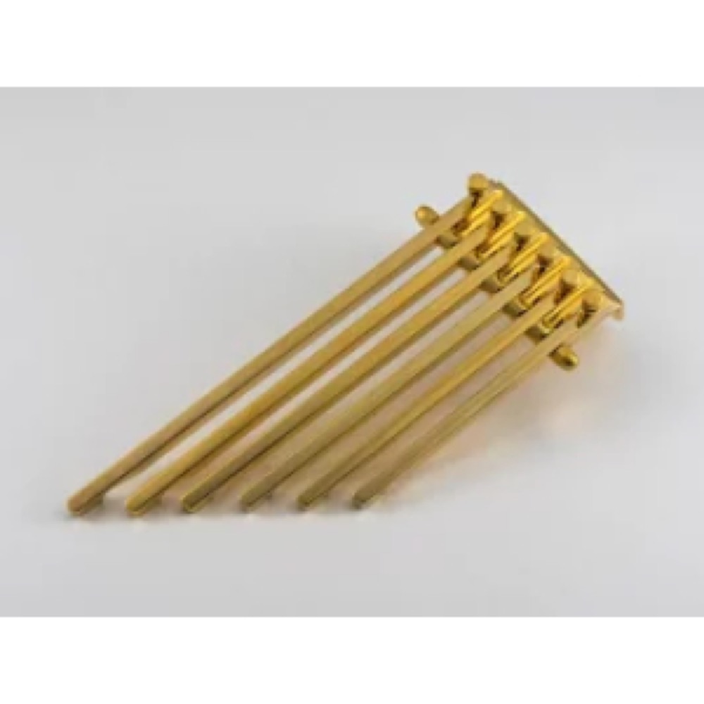 ABM エービーエム ABM1501G シックスフィンガーテールピース ゴールド ショート ギターパーツ 上面からのアングル