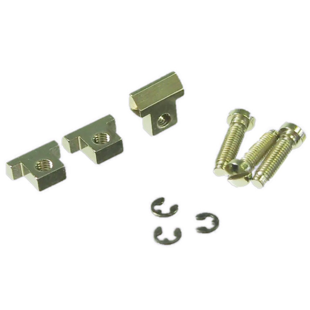 ABM エービーエム ABM2504saddlesG ナッシュビル用ブラスサドル ゴールド 3個セット ギターパーツ