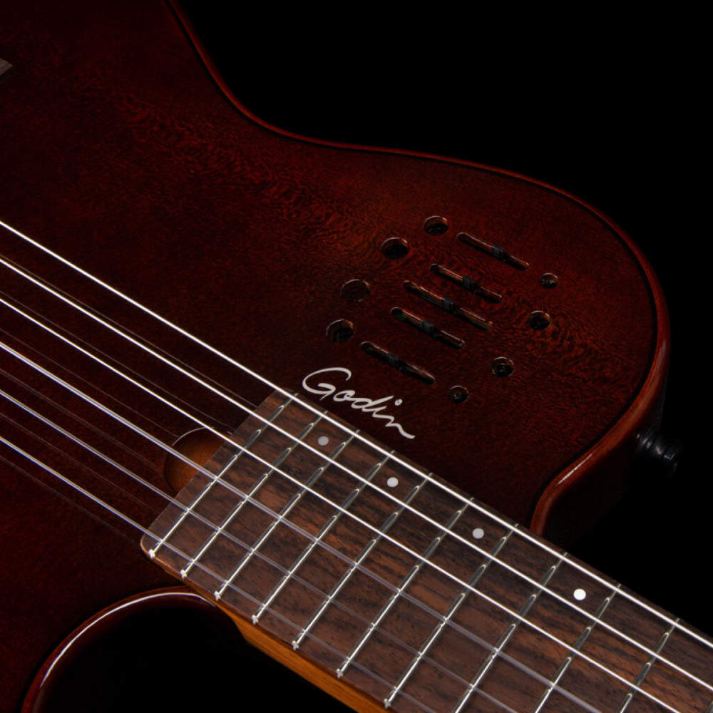 Godin ゴダン Multiac Mundial Kanyon Burst ナイロンギター ロゴ