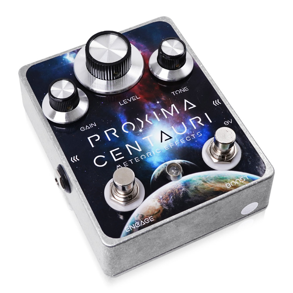 Meteoric Effects Proxima Centauri Distortion ディストーション ギターエフェクター フットスイッチ側からサイドのアングル