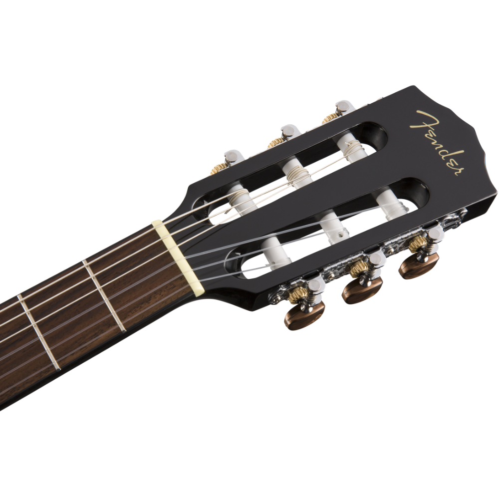 Fender フェンダー CN-60S Nylon Walnut Fingerboard Black クラシックギター ヘッド画像
