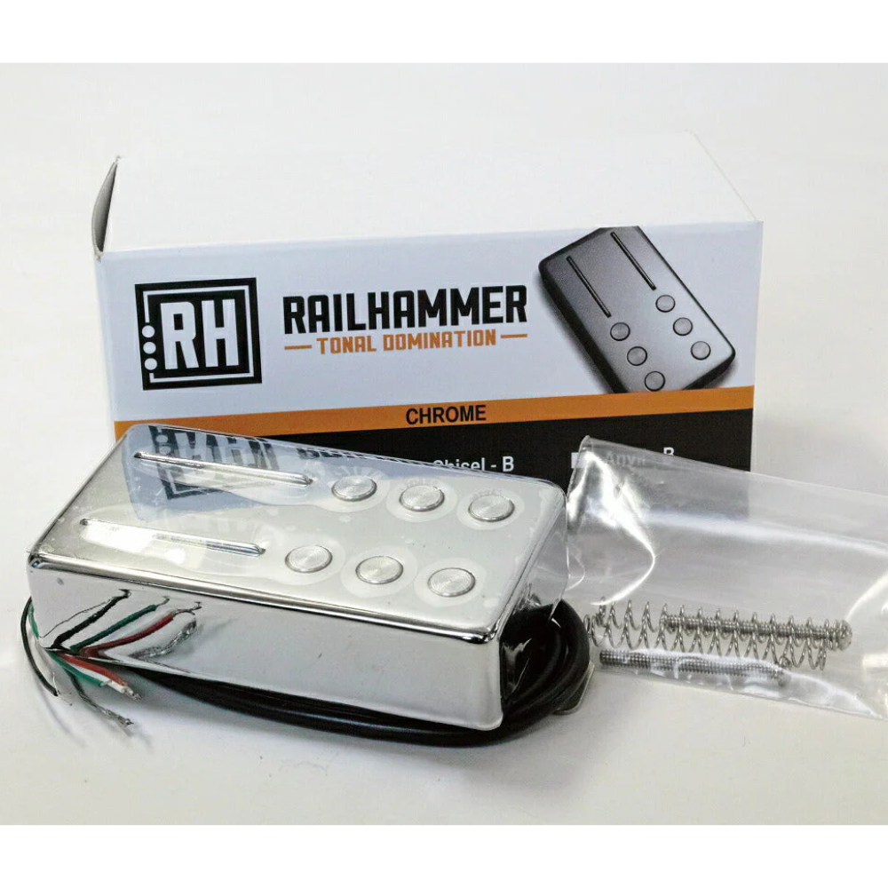 Railhammer Pickups レールハンマーピックアップス Chisel Chrome Set ブリッジ ネックセット ハムバッカー エレキギター ピックアップ パッケージ画像