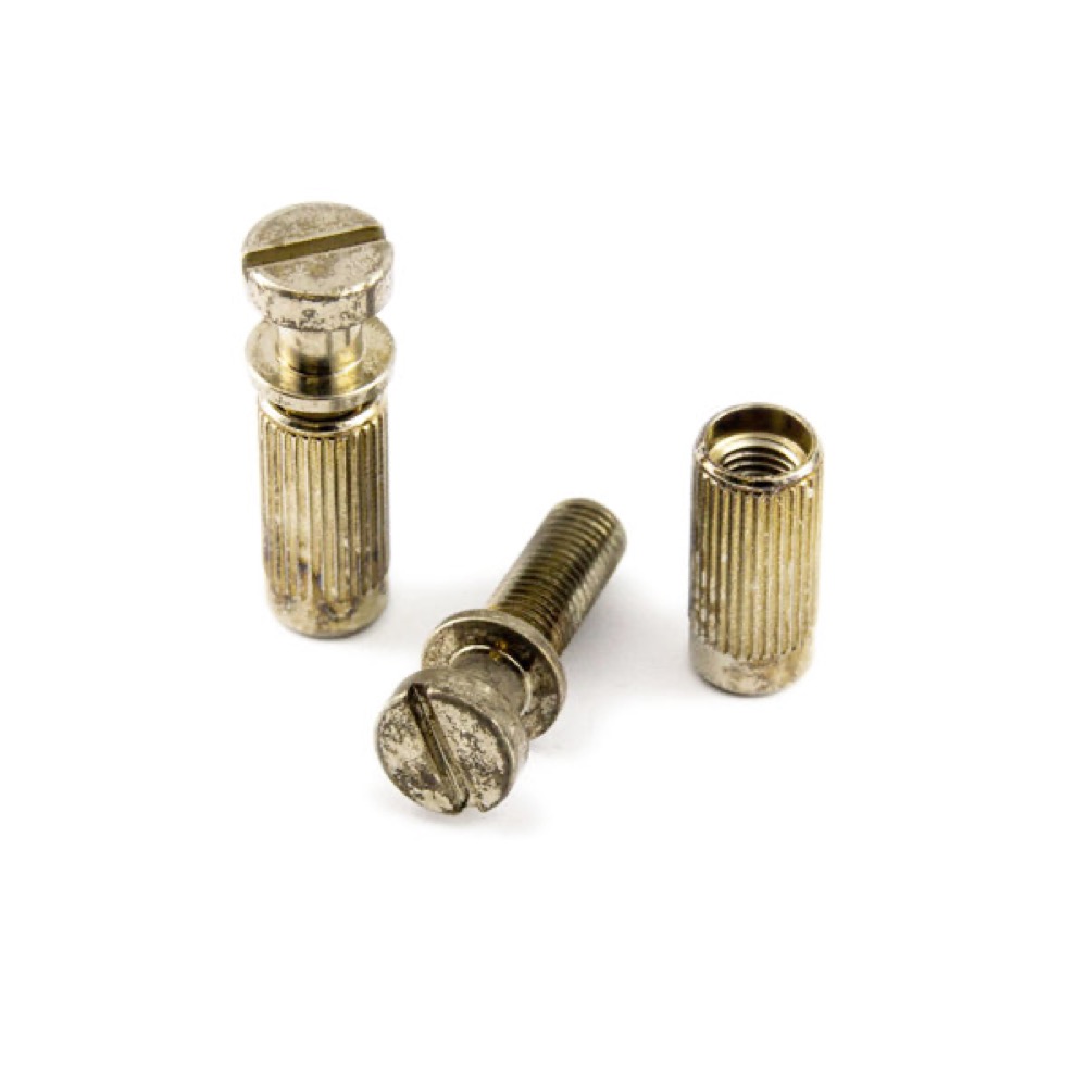 ABM エービーエム ABM302516N aged ストップテイルピース用スタッド/アンカーセット ニッケルエイジド加工 インチ規格 ギターパーツ