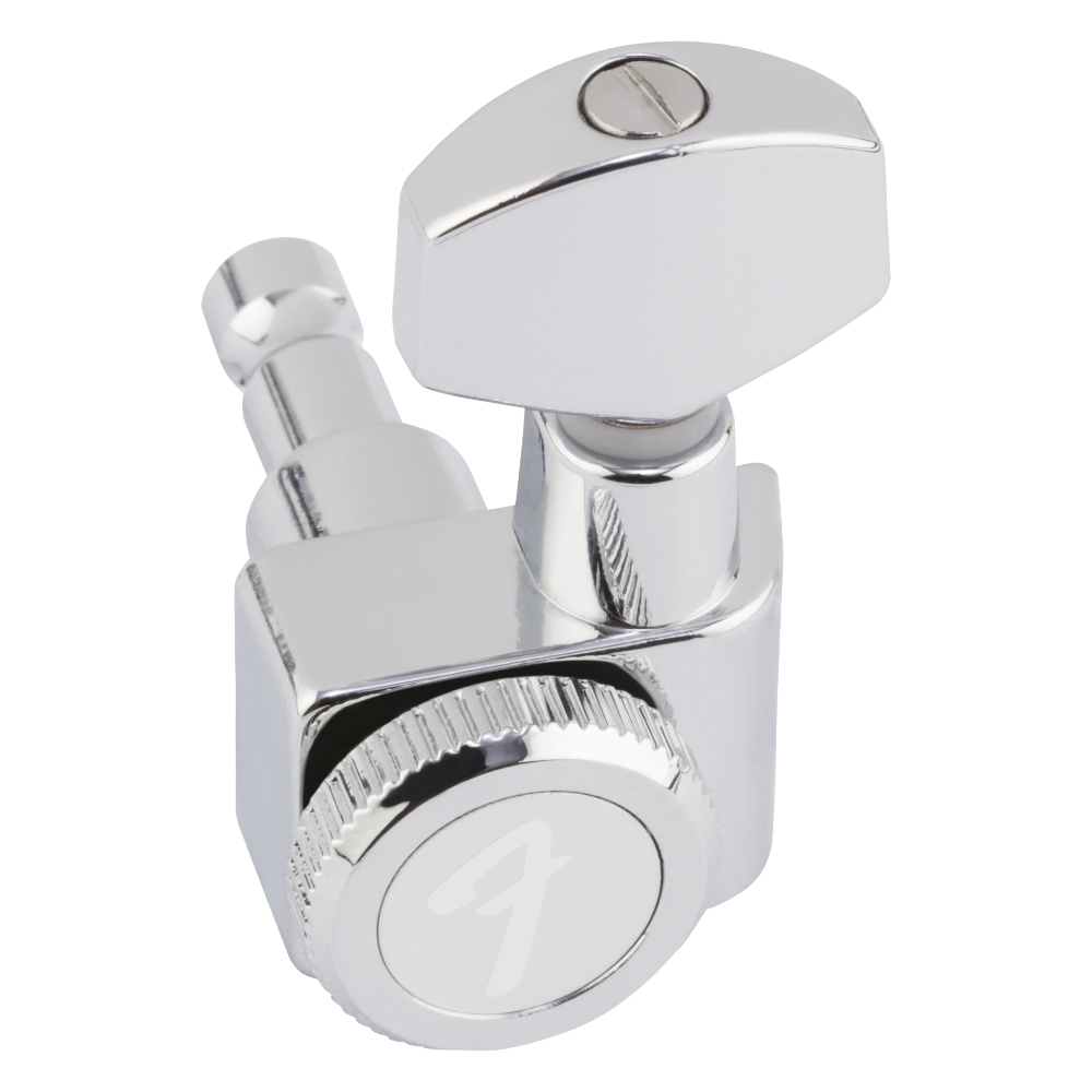 Fender フェンダー Locking Strat/Tele Staggered Tuning Machines Left-Handed Polished Chrome レフティ用ギターペグ 6個セット ペグ画像