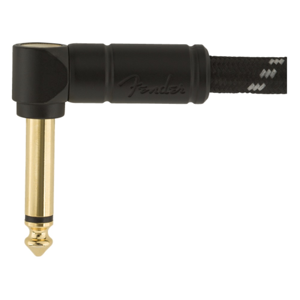 Fender フェンダー Deluxe Series Instrument Cable SL 25ft Black Tweed ギターケーブル ギターシールド プラグL画像