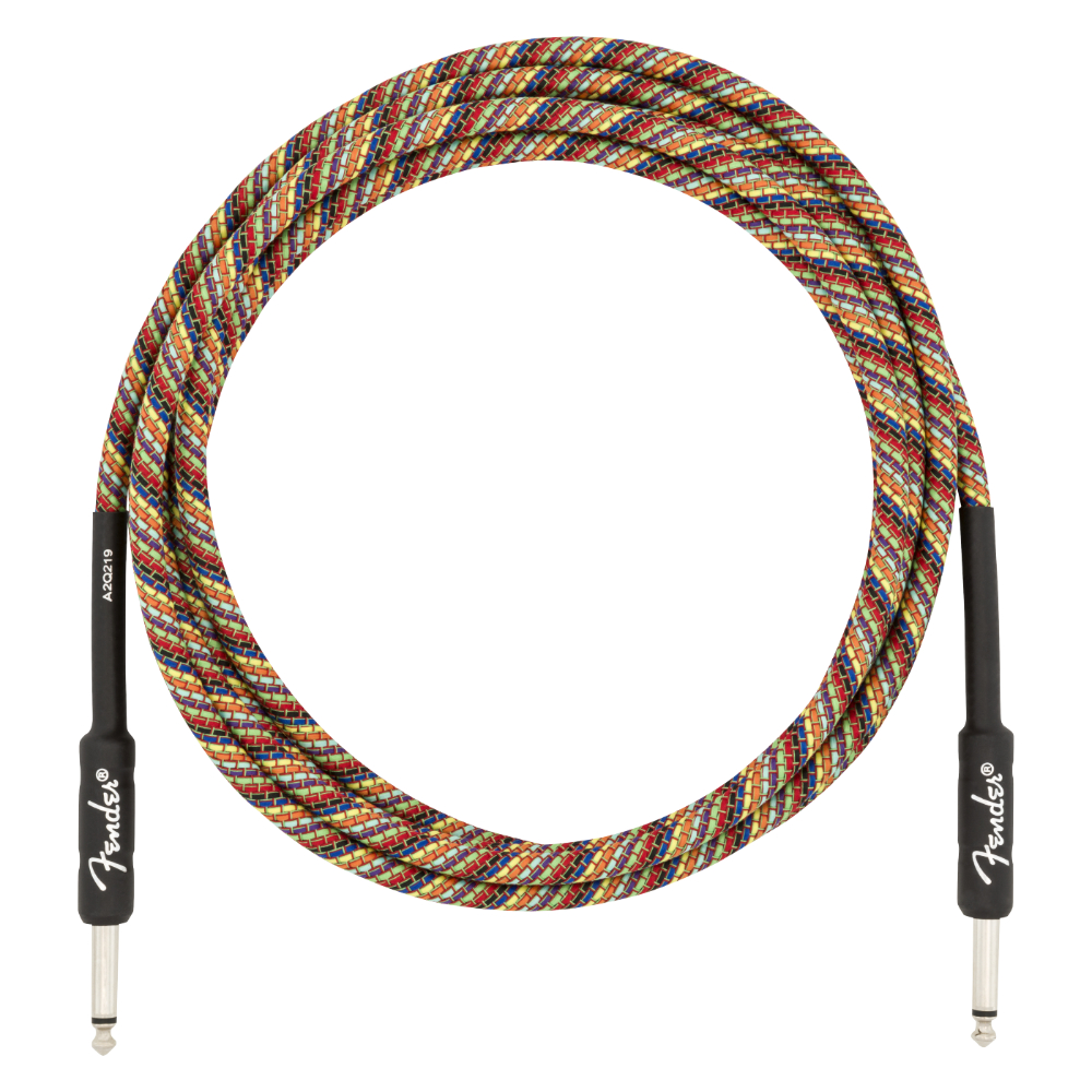 Fender フェンダー Festival Instrument Cable SS 10ft Pure Hemp Rainbow ギターケーブル ギターシールド ケーブル画像