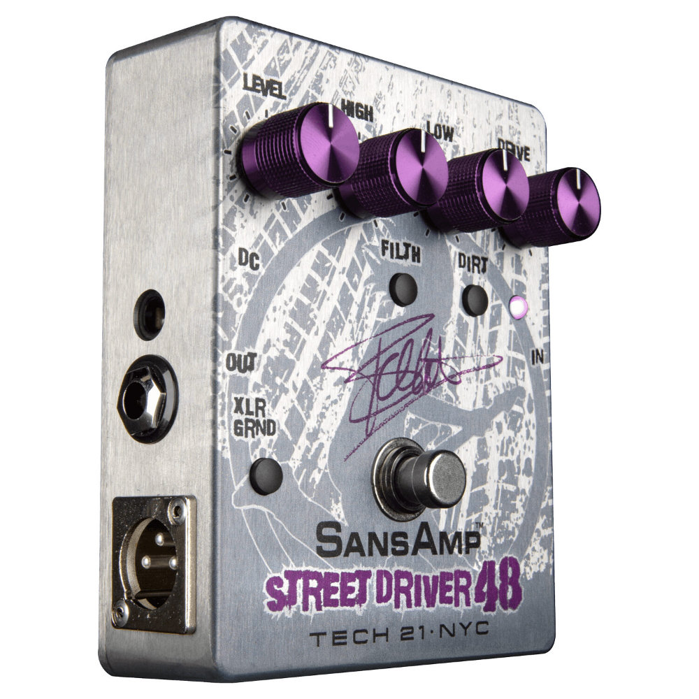 TECH21 SansAmp FB48 Frank Bello Signature ベース用 DI プリアンプ OUTPUT側サイドから正面