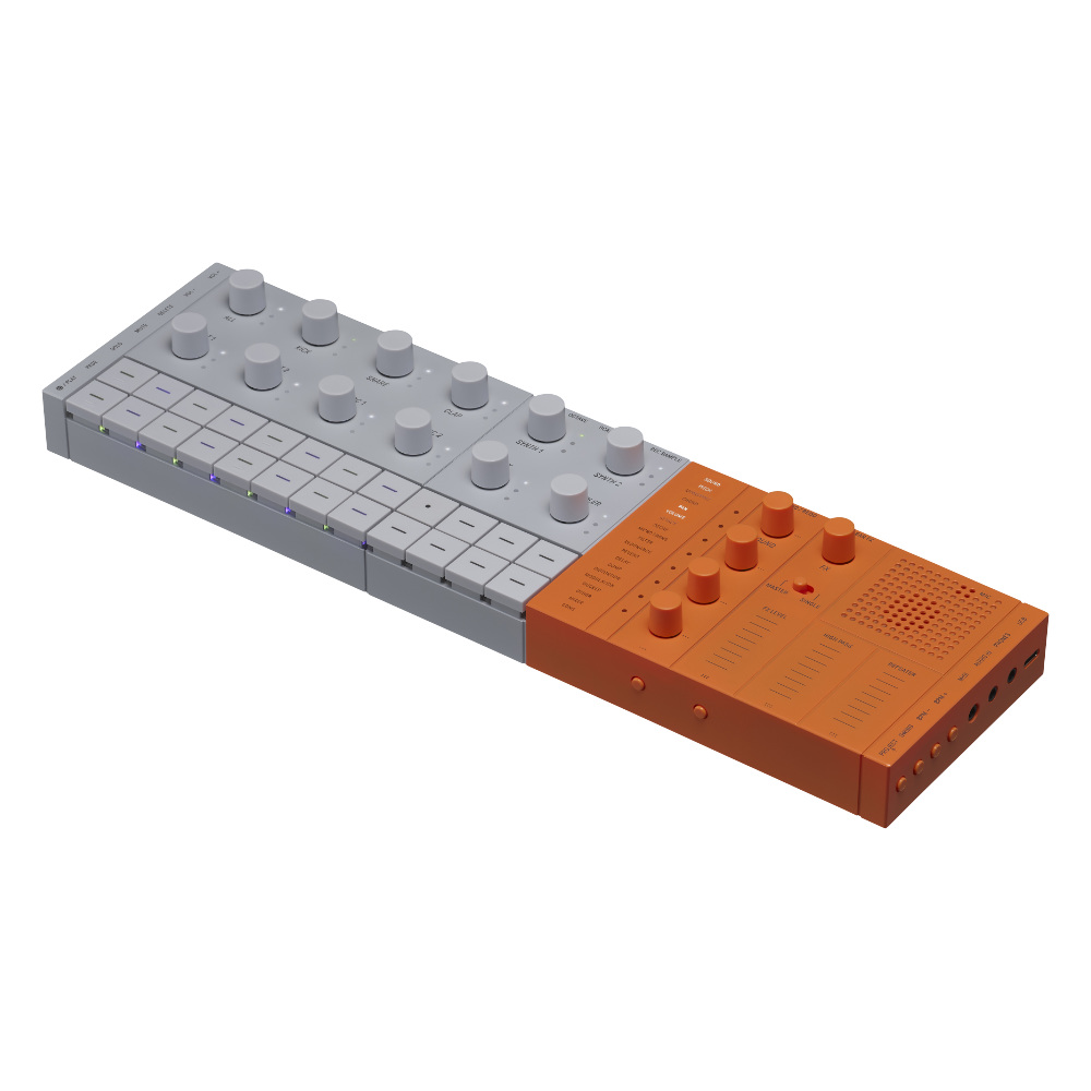 YAMAHA ヤマハ ミュージックプロダクションスタジオ SEQTRAK ORANGE シンセサイザー 音楽制作 右斜めアングル画像