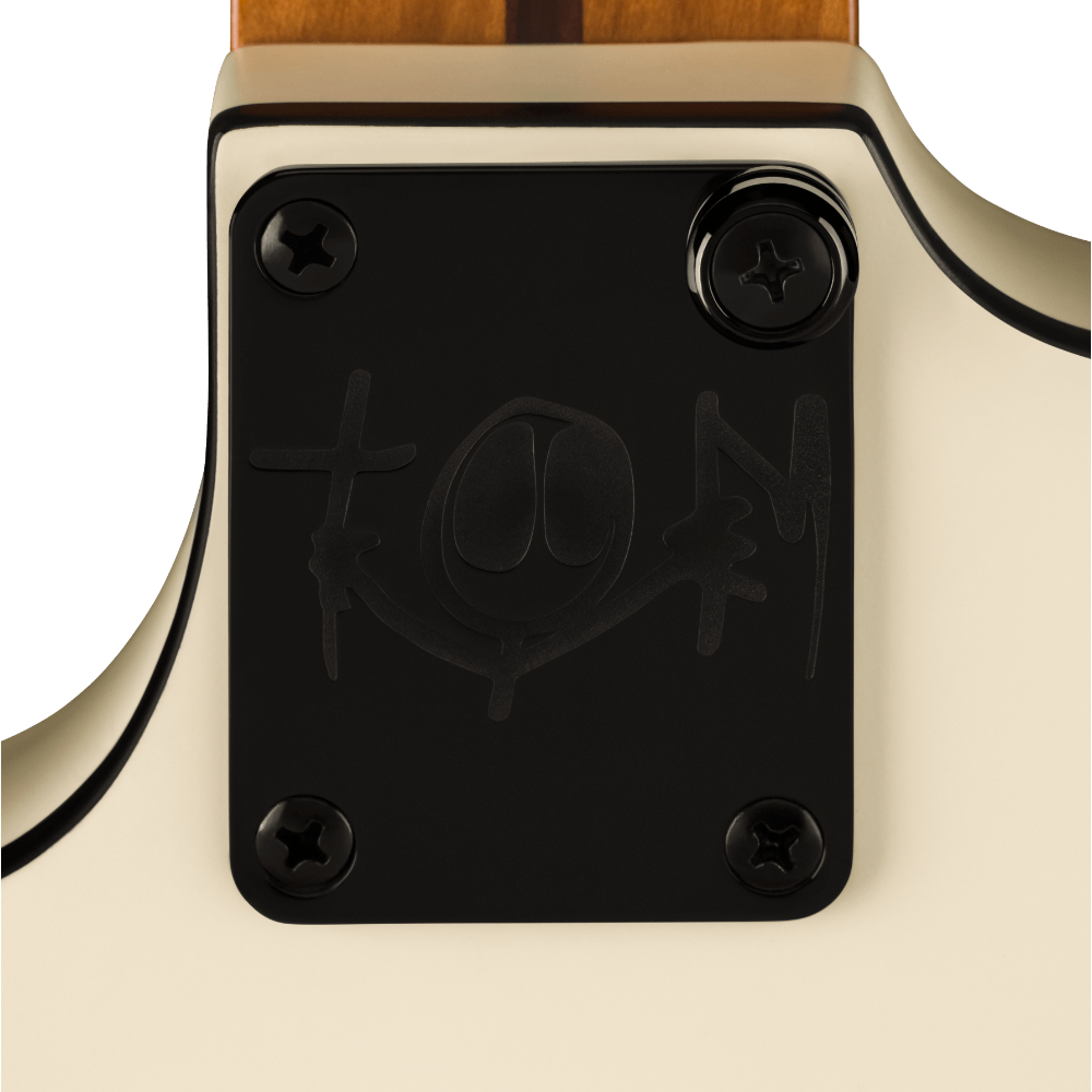 Fender フェンダー Tom DeLonge Starcaster RW BHW Satin Olympic White エレキギター ジョイントプレート画像