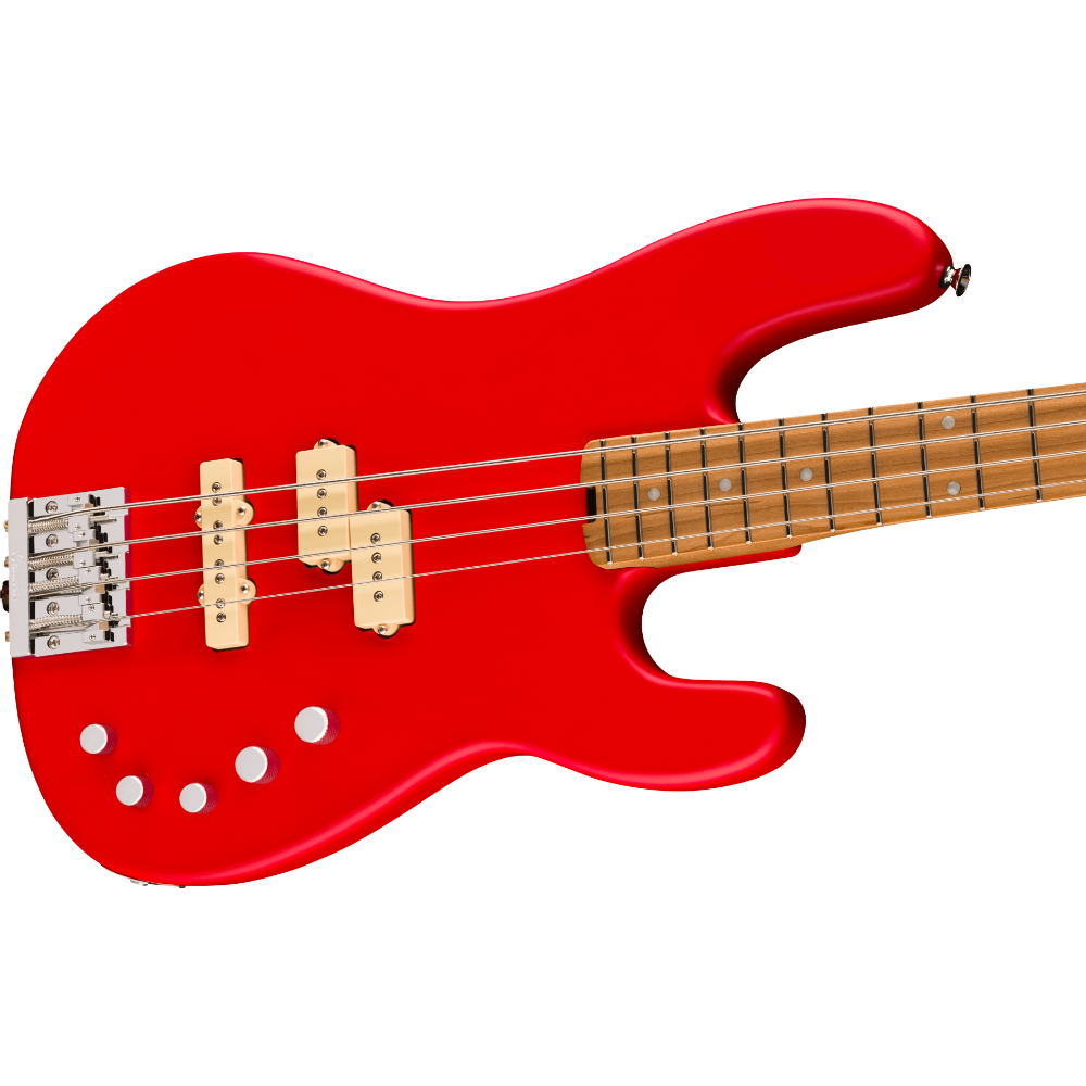 Charvel シャーベル Pro-Mod San Dimas Bass PJ IV MAH Satin Ferrari Red エレキベース ボディトップ画像