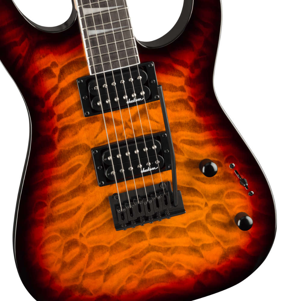 Jackson ジャクソン JS Series Dinky JS20 DKQ 2PT Transparent Tobacco Burst エレキギター ピックアップ、コントロール
