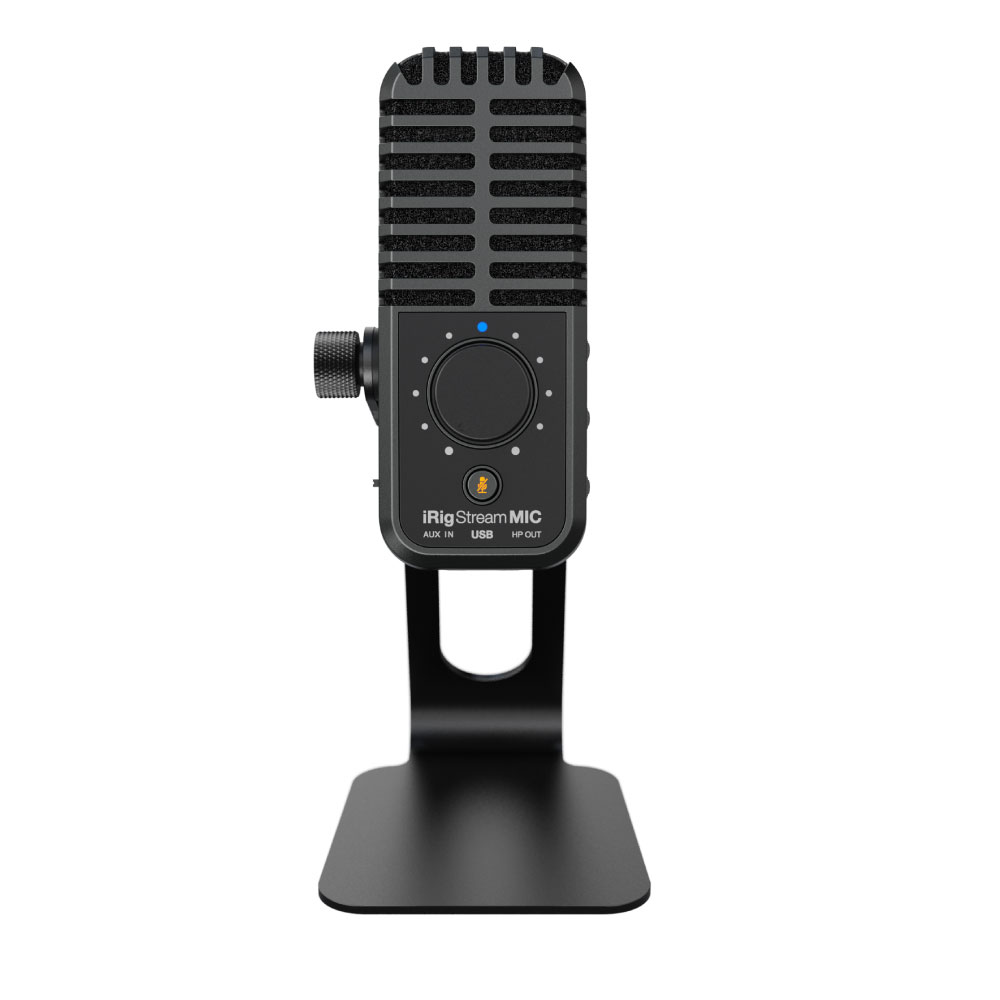IK Multimedia アイケーマルチメディア iRig Stream Mic USB コンデンサーマイク ＆ オーディオインターフェイス 正面