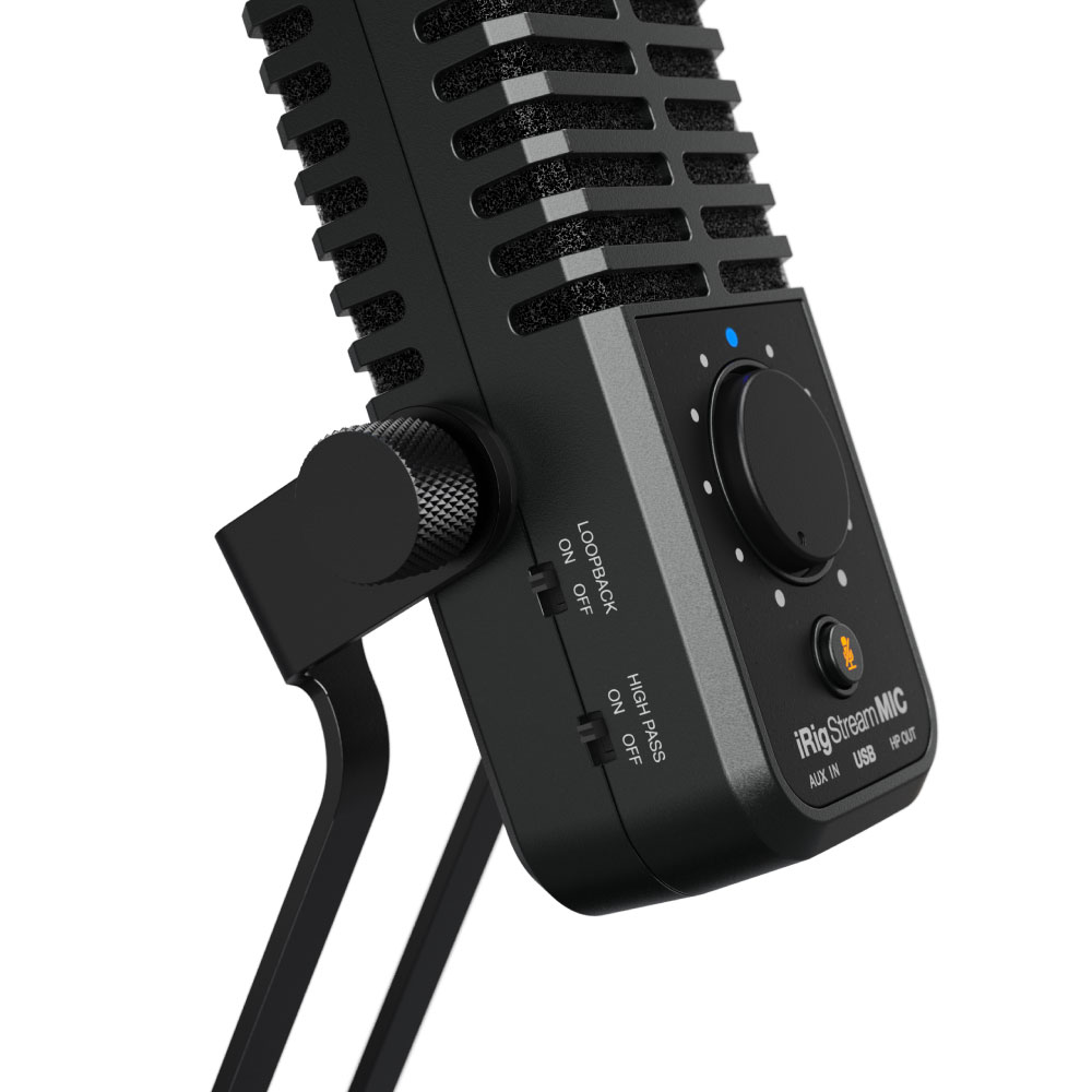 IK Multimedia アイケーマルチメディア iRig Stream Mic USB コンデンサーマイク ＆ オーディオインターフェイス 側面