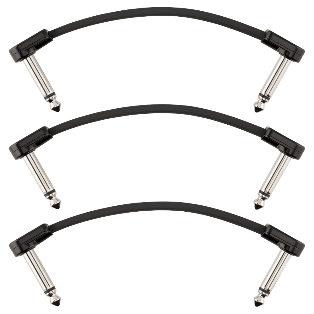 Fender フェンダー Blockchain 4インチ Patch Cable 10cm ギターケーブル 3本セット