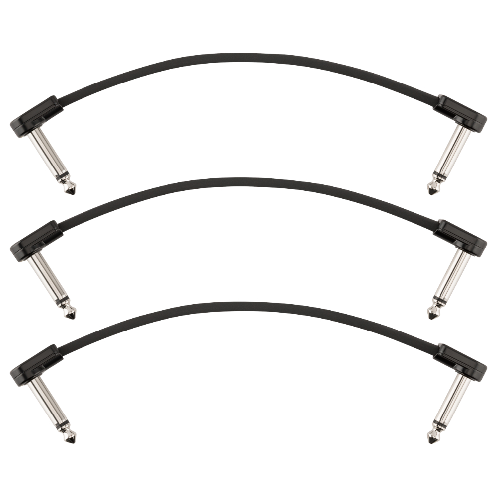 Fender フェンダー Blockchain 6インチ Patch Cable 15cm ギターケーブル 3本セット