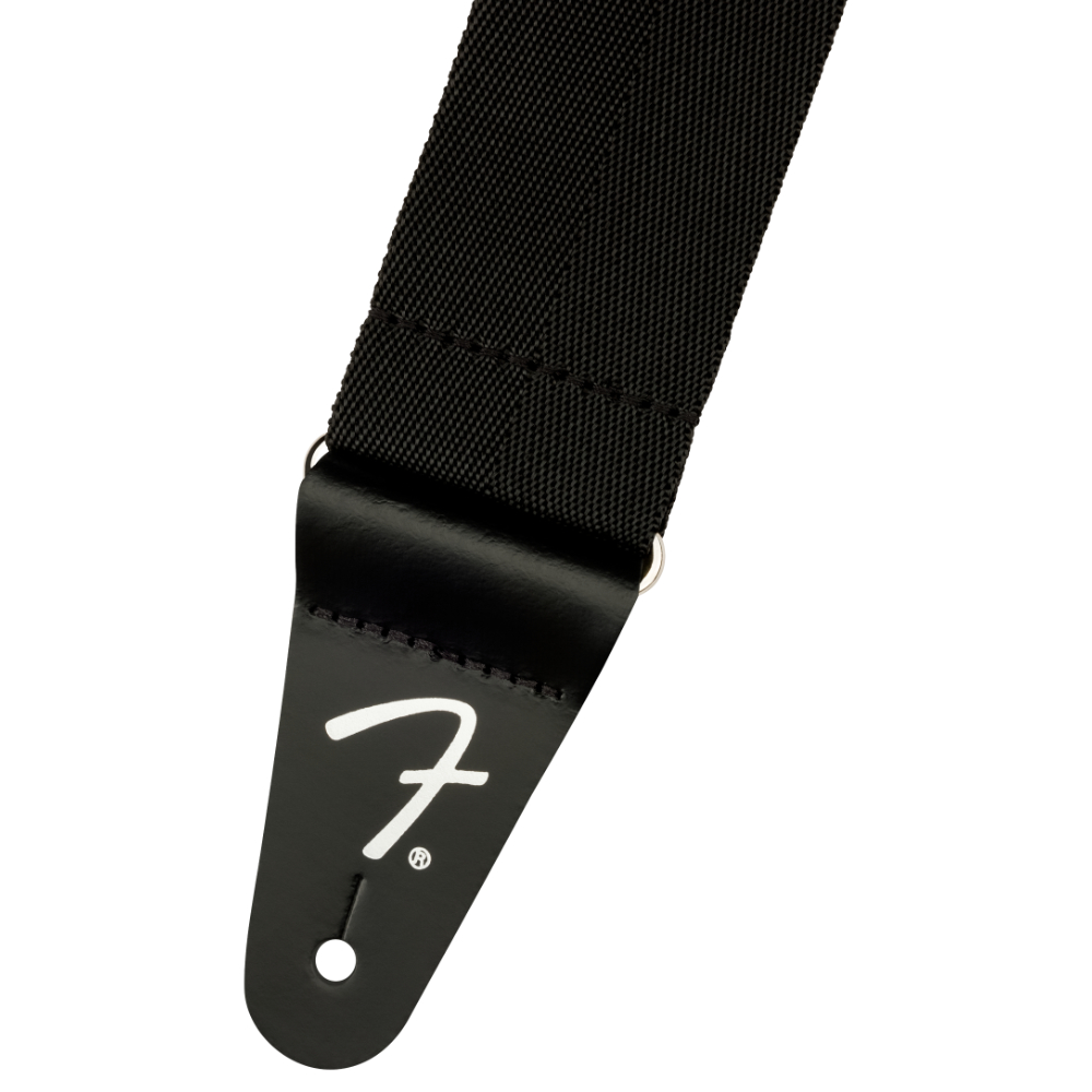 Fender フェンダー Poodle Polyester Strap Black ブラック ギターストラップ ストラップエンド