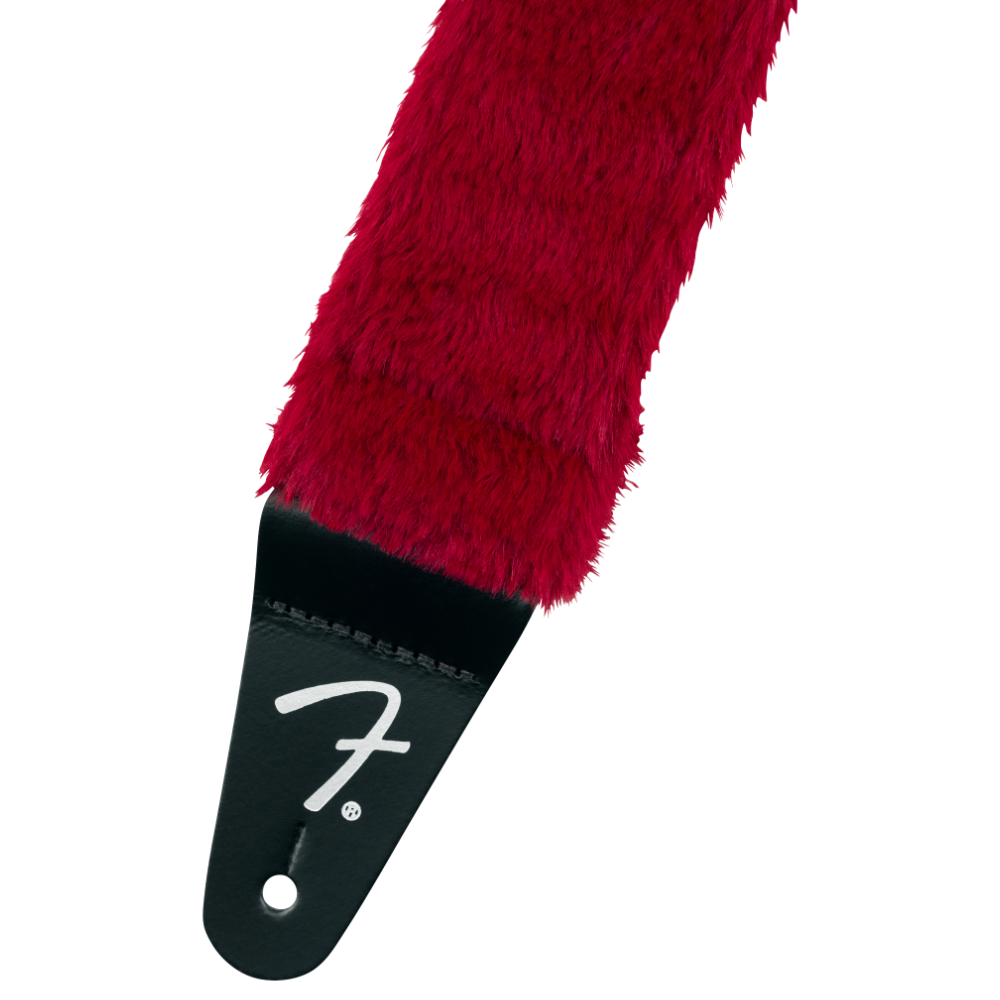 Fender フェンダー Poodle Polyester Strap Red レッド ギターストラップ ストラップエンド