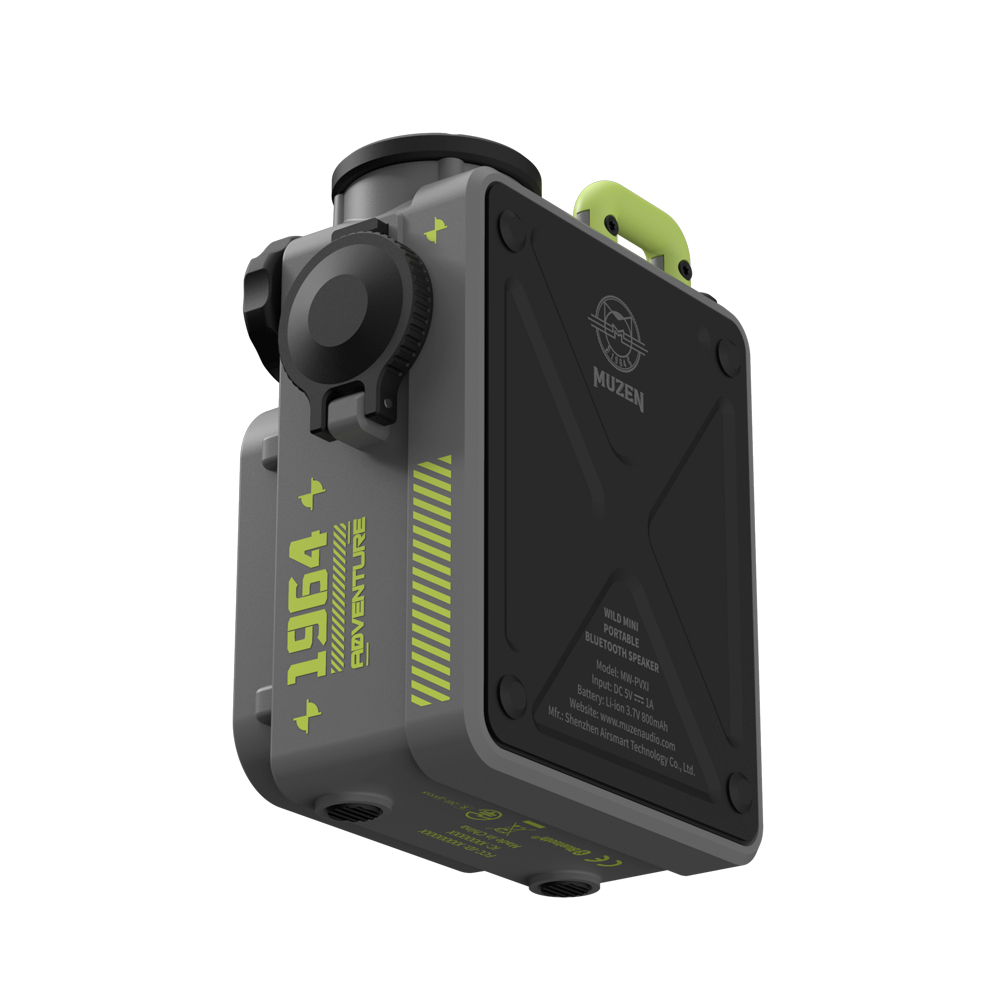 MUZEN ミューゼン Wild Mini 第2世代 Bluetooth ポータブルスピーカー メタルグレー 本体画像2