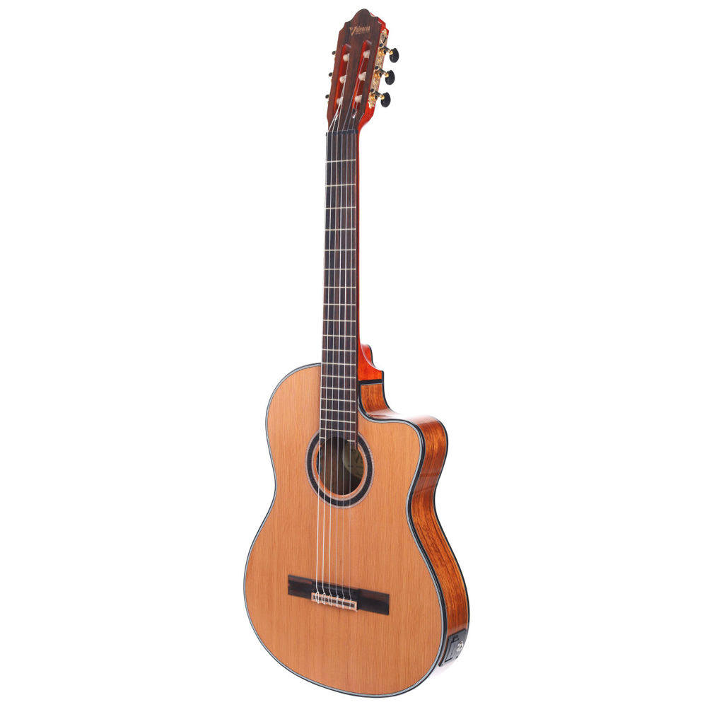 Valencia バレンシア VC774TCE 4/4サイズ エレガットギター クラシックギター カッタウェイ側サイド