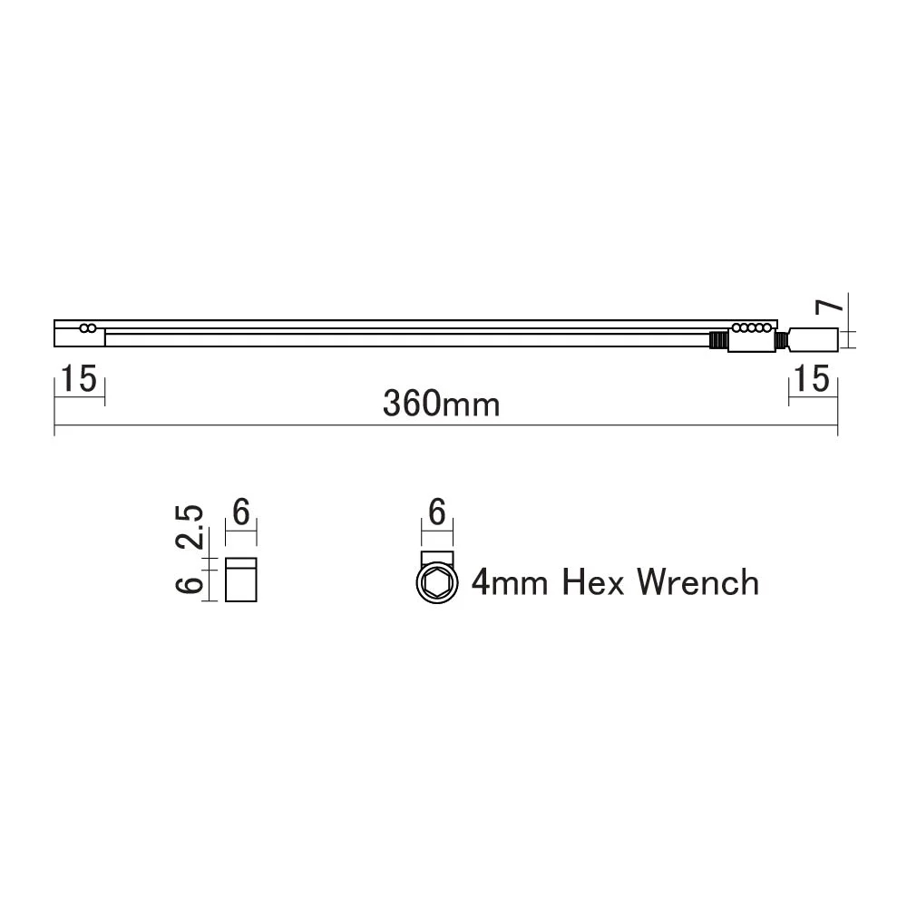 SCUD スカッド F-2751 2way アジャスタブルトラスロッド サイズ図画像