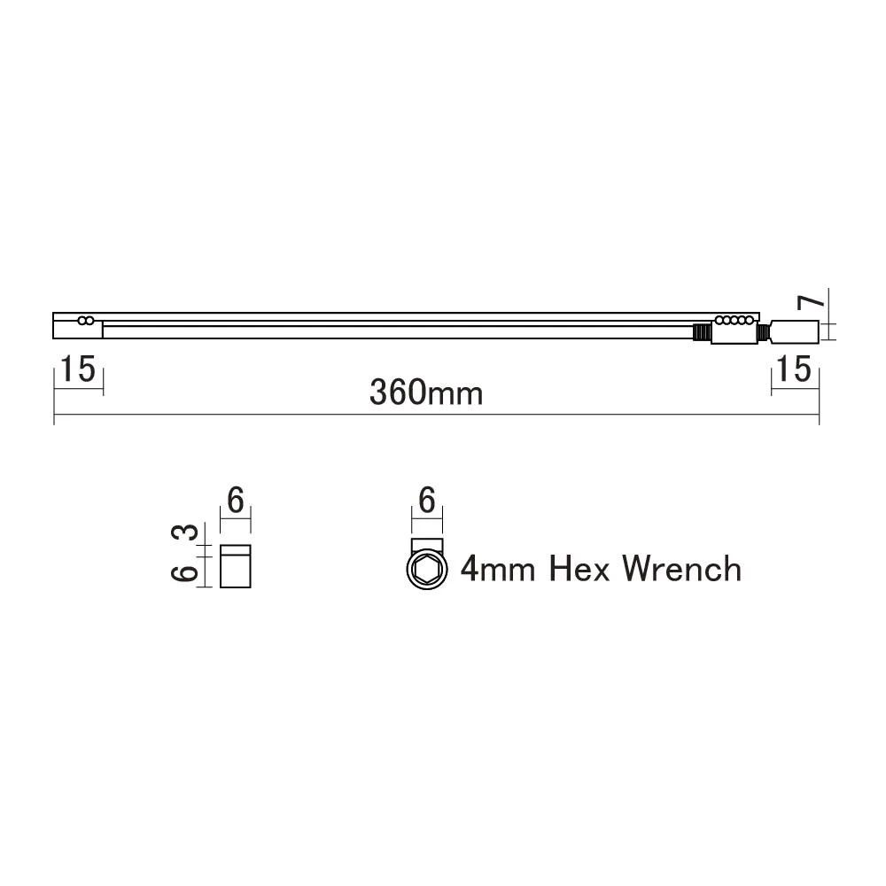 SCUD スカッド F-2761 2way アジャスタブルトラスロッド サイズ図画像