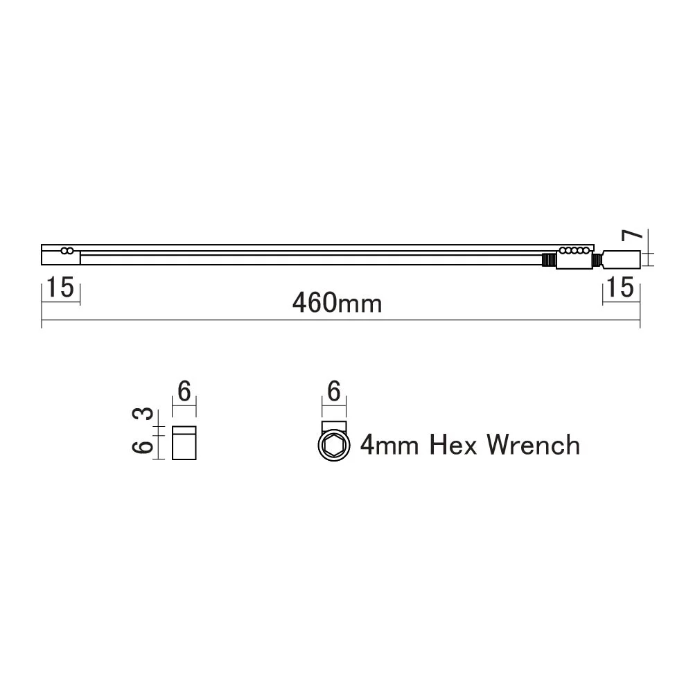 SCUD スカッド F-2762 2way アジャスタブルトラスロッド サイズ図画像