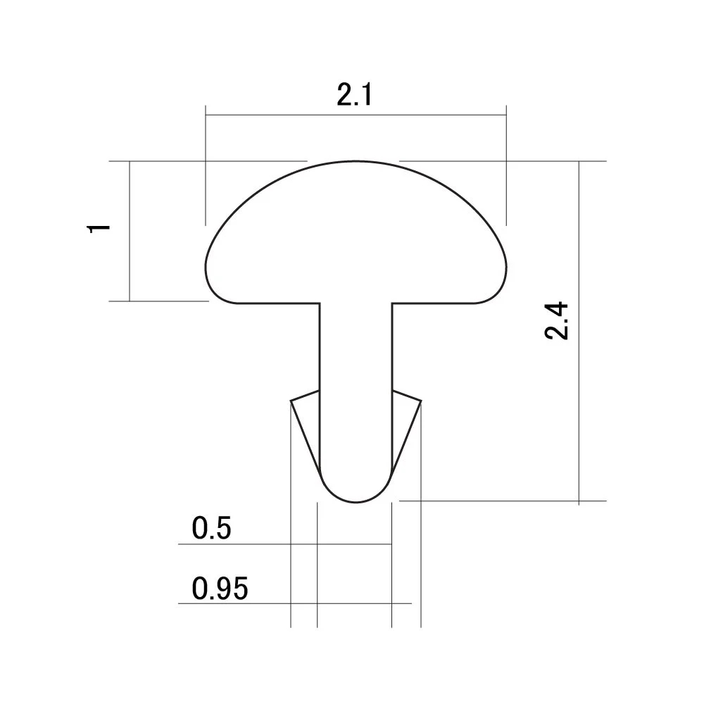 SCUD スカッド HF-S3-P24 フレットワイヤー スモール ニッケルシルバー 24本入り サイズ図画像