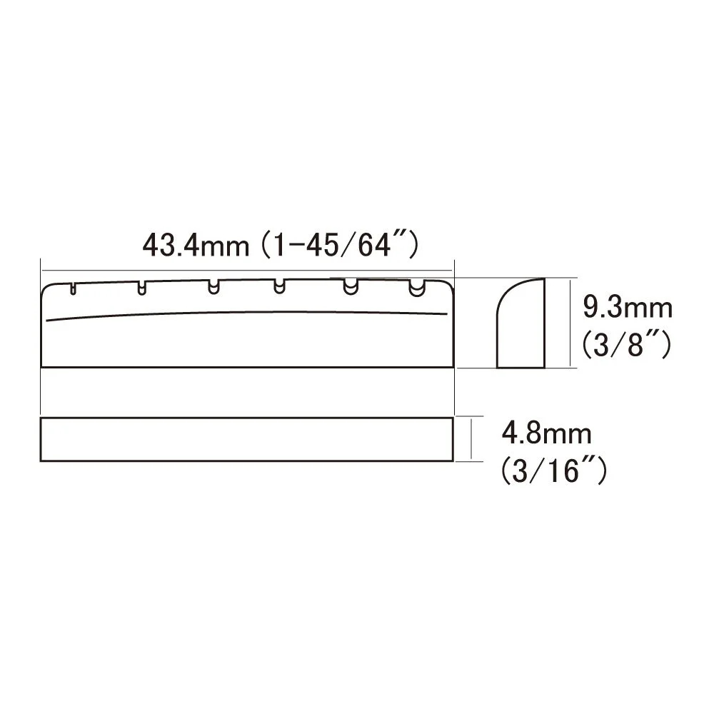 SCUD スカッド HSBV-NG1 ギブソンタイプ用ナット サイズ図画像