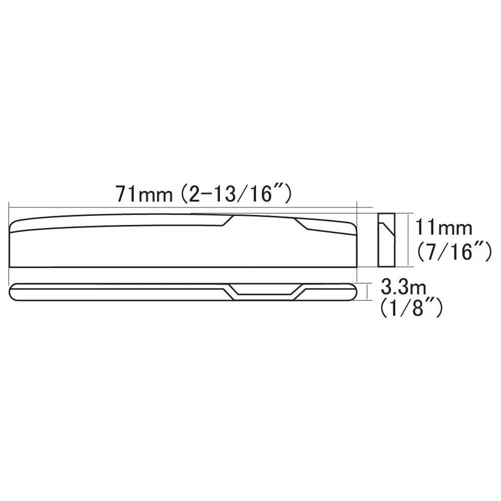 SCUD スカッド HSBV-SG1 ギブソンタイプ用サドル サイズ図画像