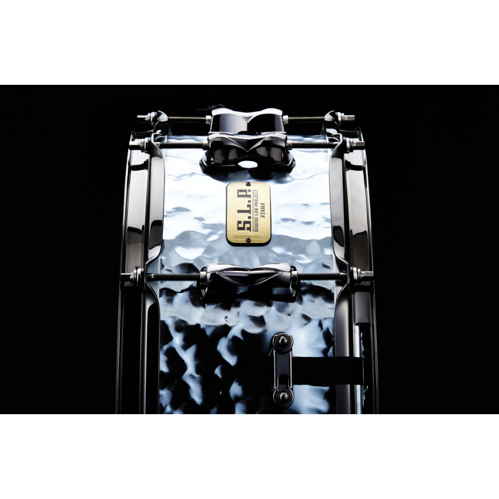 TAMA タマ LST146H S.L.P. Hammered Steel 14インチx6インチ スネアドラム サイド