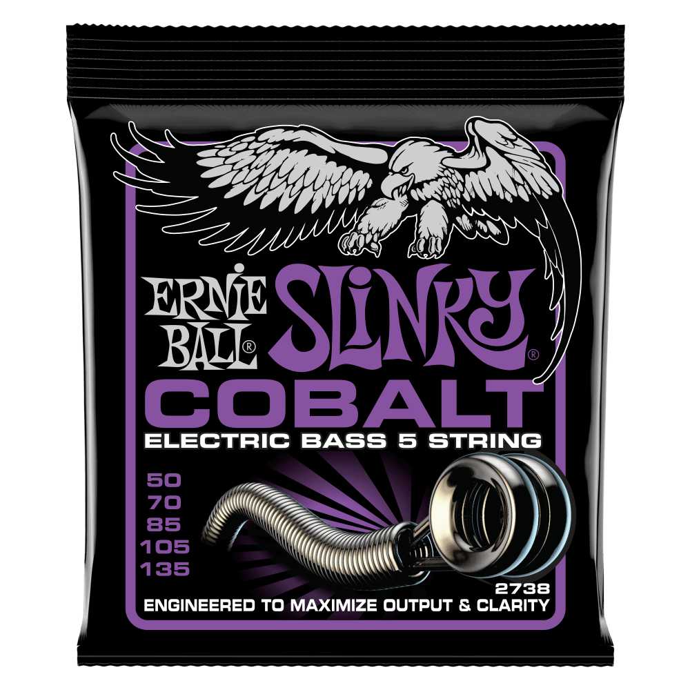 ERNIE BALL 2738 Bass 5 POWER Slinky Cobalt 50-135 Gauge 5弦エレキベース弦 アーニーボール パワーコバルトスリンキー 5弦