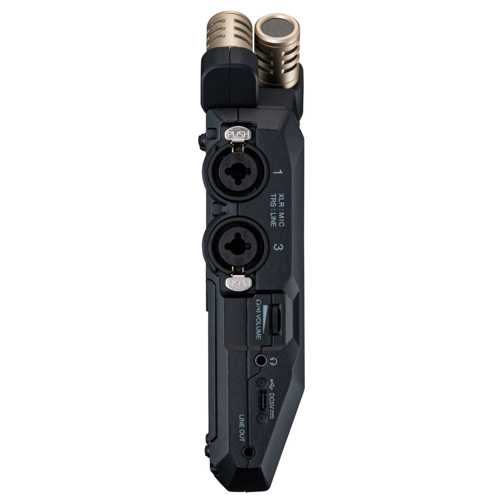 ZOOM ズーム H6essential 最大6トラック 32bitフロート録音 essentialシリーズ ハンディーレコーダー 左サイド画像