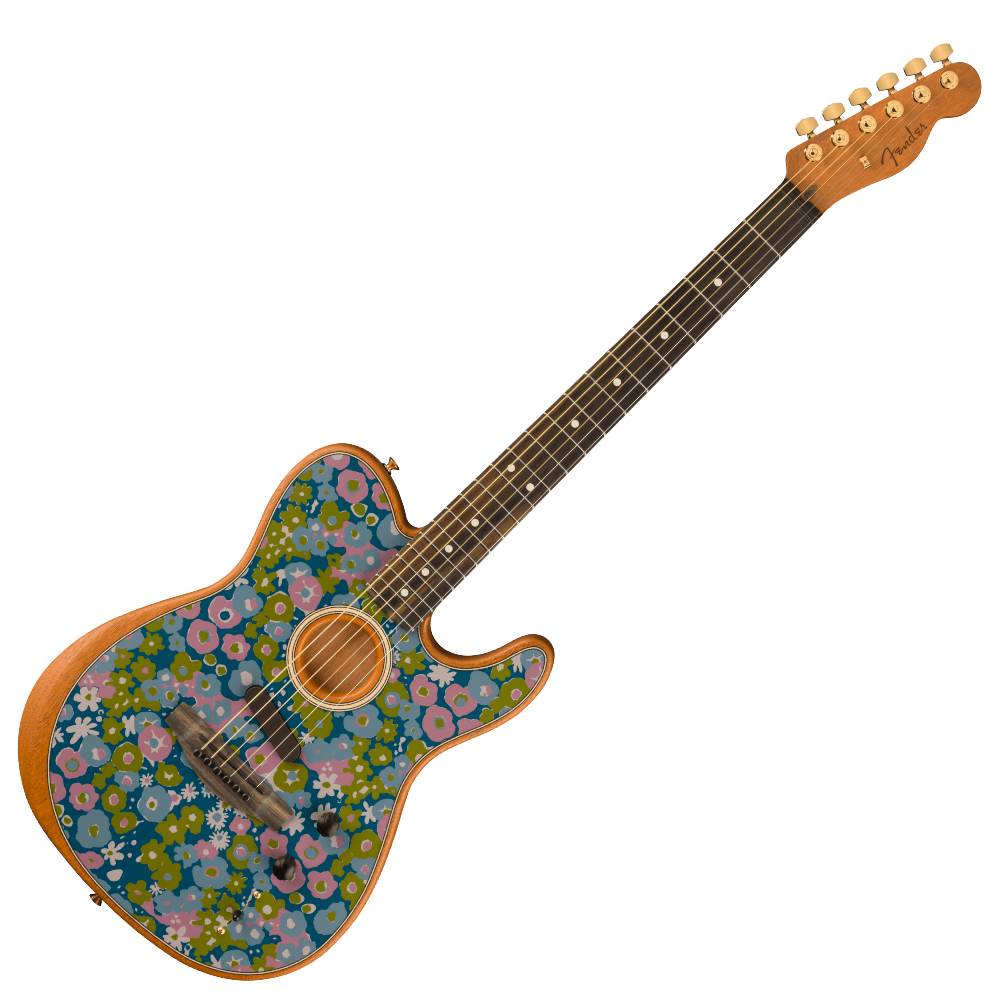 Fender フェンダー American Acoustasonic Telecaster Blue Flower エレクトリックアコースティックギター