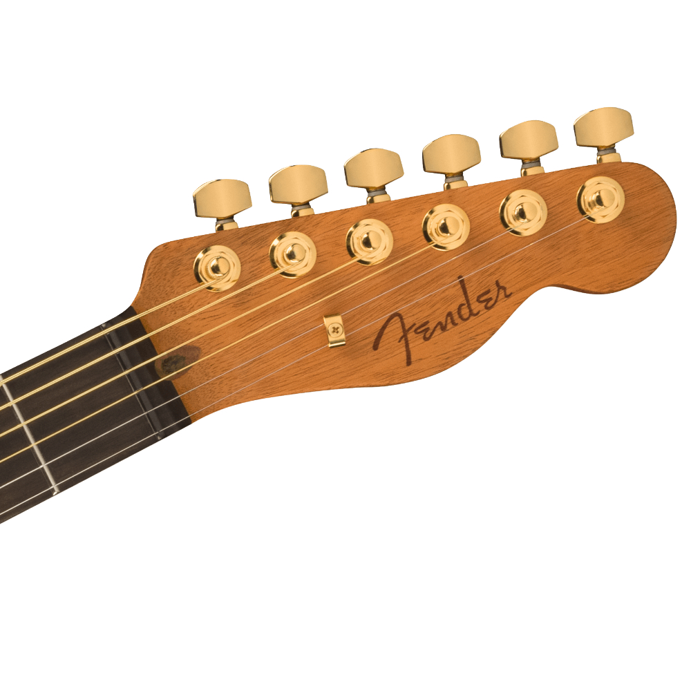 Fender フェンダー American Acoustasonic Telecaster Blue Flower エレクトリックアコースティックギター ヘッド画像