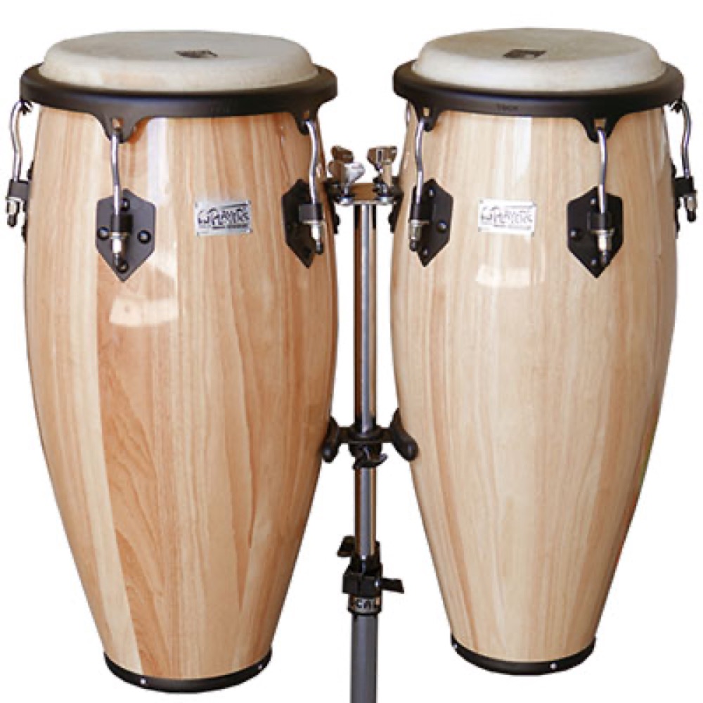 TOCA トカ 2800N Players 10+11インチ Wood Conga Set Natural コンガ ナチュラル スタンド付き アップ画像