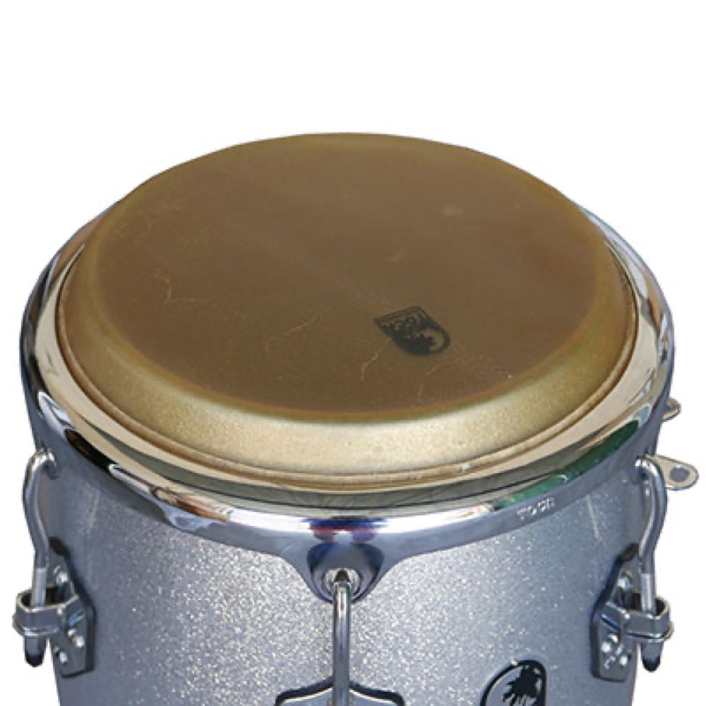 TOCA トカ 4611-3/4FS Custom Deluxe Fiberglass 11 3/4インチ Silver Sparkle Conga コンガ シルバースパークル 打面画像