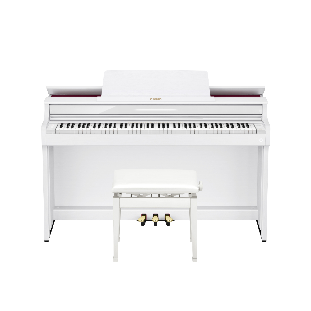CASIO カシオ CELVIANO セルヴィアーノ AP-550WE 電子ピアノ 高低自在椅子付き 【組立設置無料サービス中】 正面画像