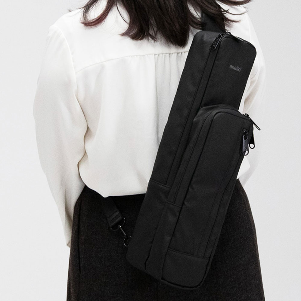anello × Pearl Flute アネロ パールフルート ANL-FLOS1 #B ブラック ワンショルダーバッグ フルートバッグ ショルダー時