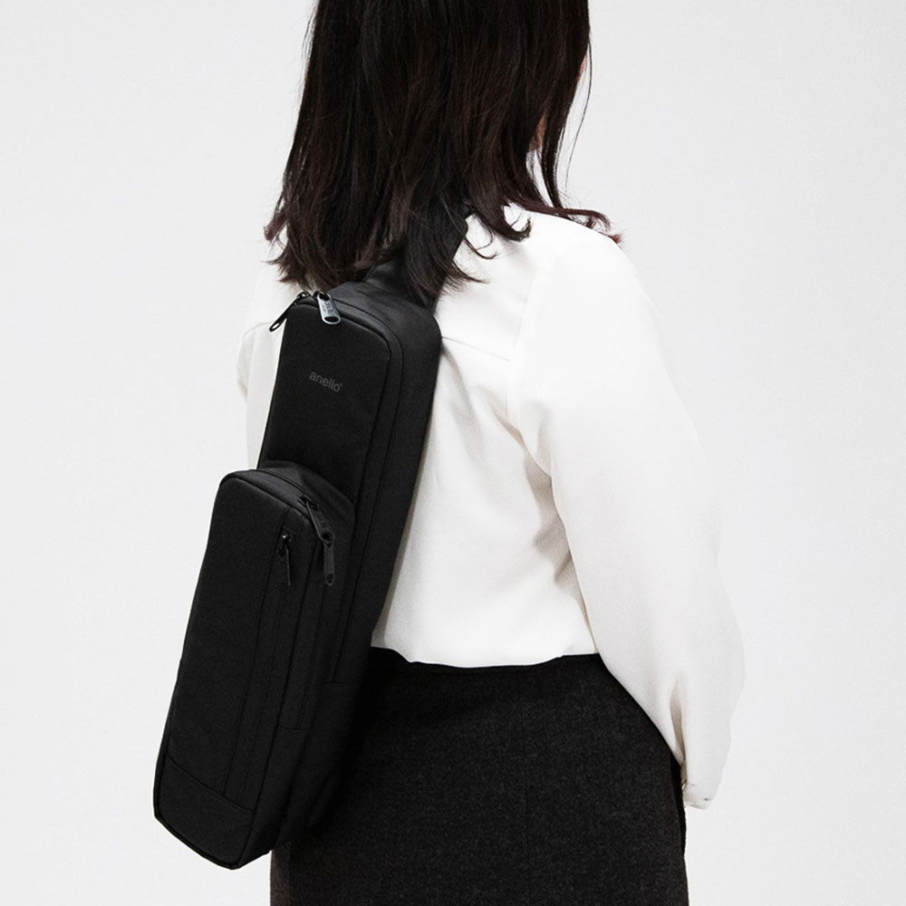 anello × Pearl Flute アネロ パールフルート ANL-FLOS1 #B ブラック ワンショルダーバッグ フルートバッグ ショルダー時