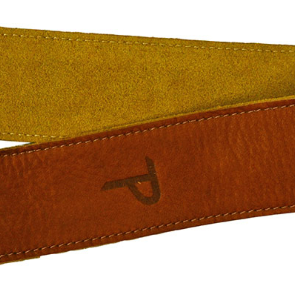 Perri’s ペリーズ BM2-7083 ITALIAN CAMEL イタリアンレザー 革製 キャメル ギターストラップ 本体画像2