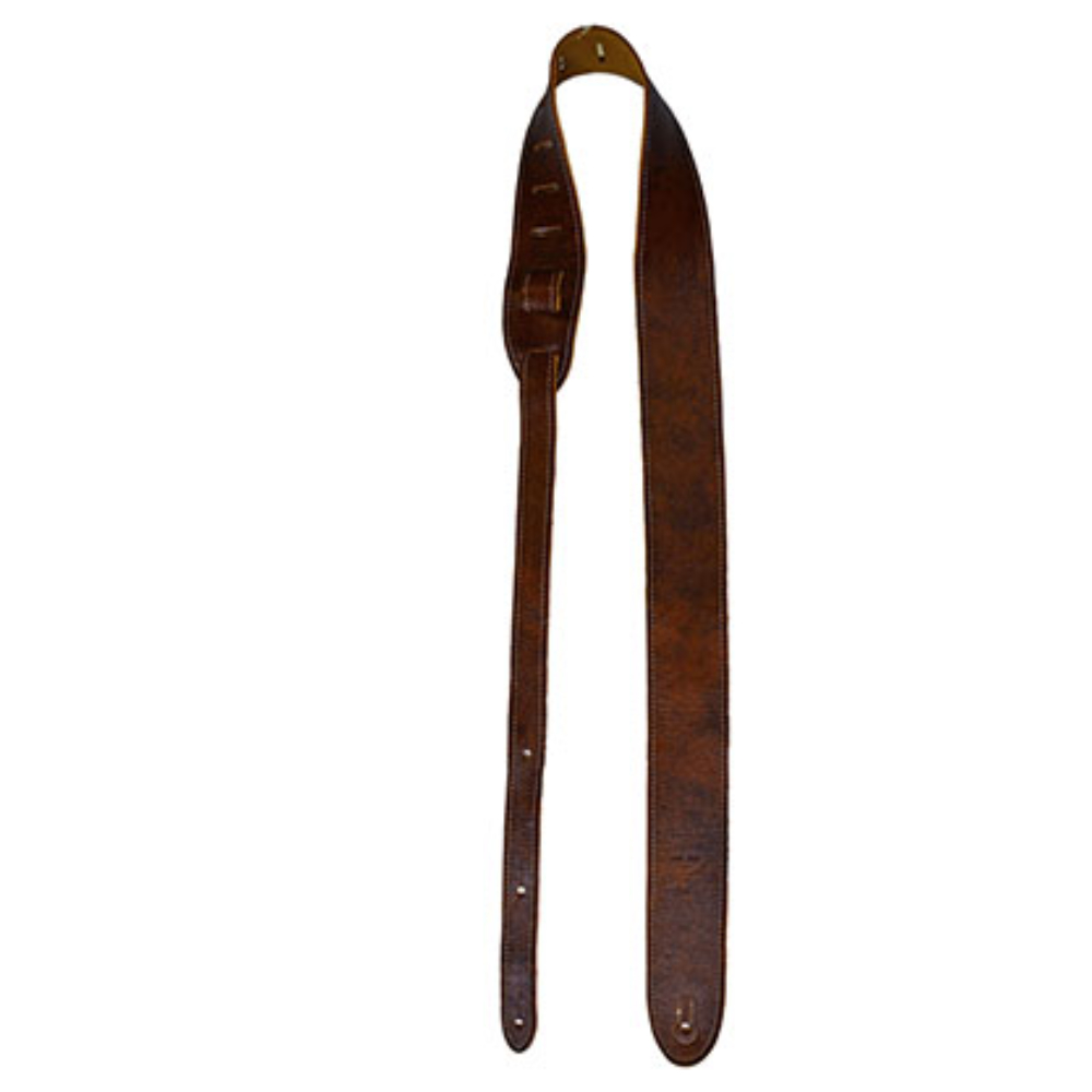 Perri’s ペリーズ BM2-6554 ITALIAN CHESNUT イタリアンレザー 革製 茶色 チェストナット ギターストラップ 本体画像1