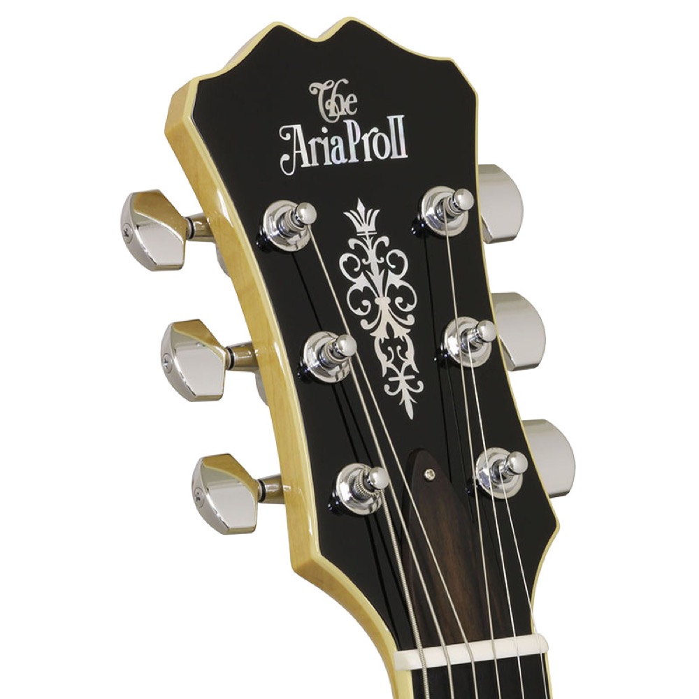 AriaProII アリアプロ2 FA-1000 N Natural フルアコースティックギター ハードケース付き ヘッド画像