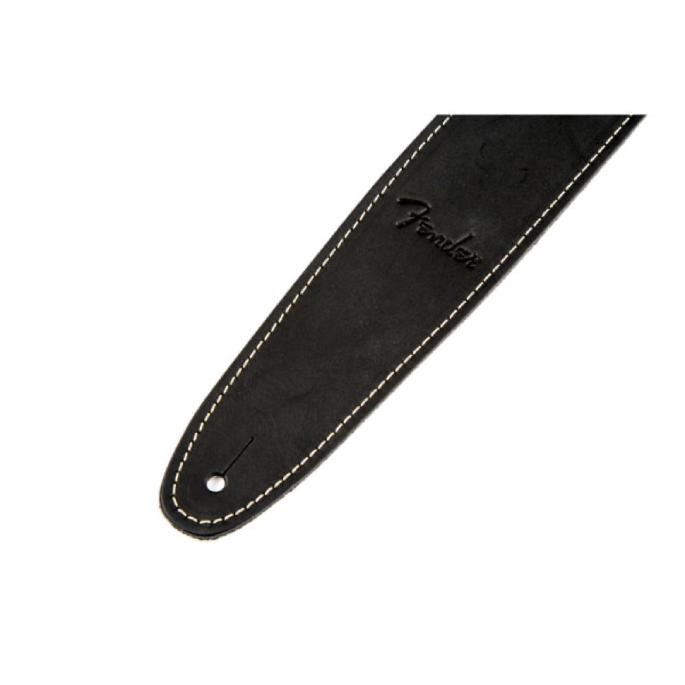Fender フェンダー Ball Glove Leather Strap Black 2.5' ギターストラップ エンド部