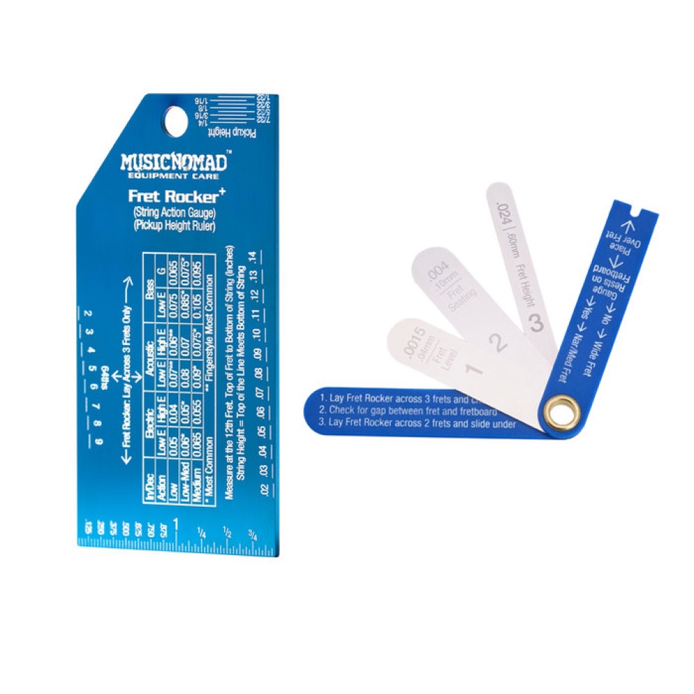 MUSIC NOMAD ミュージックノマド MN870 Precision Fret Rocker+ and Fret Gauge Kit 弦高測定ゲージ ピックアップルーラー フレットゲージ