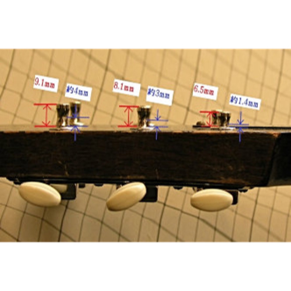 Birdland バードランド Original 119-04-007 3連ペグ プラスチックノブ ブラス ロングポスト 解説画像 2