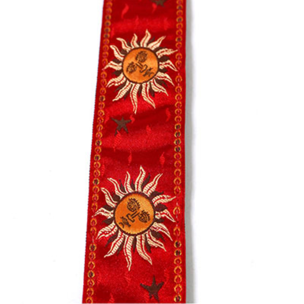 Perri’s ペリーズ TWSPL-6831 RED SUNS JACQUARD ギターストラップ Perri’s ペリーズ TWSPL-6831 RED SUNS JACQUAR 柄