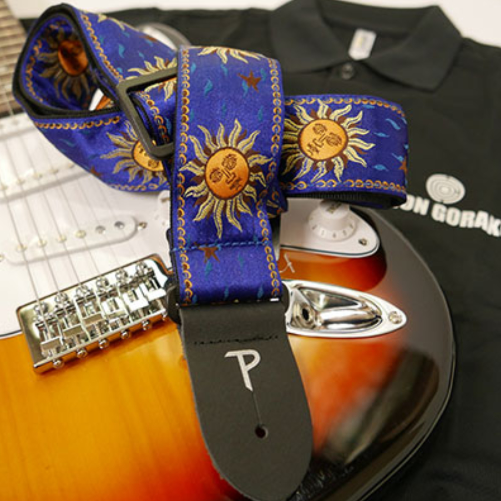 Perri’s ペリーズ TWS-7009 SUNS BLUE JACQUARD ギターストラップ ペリーズ TWS-7009 SUNS BLUE JACQUARD ギターストラップ イメージ画像