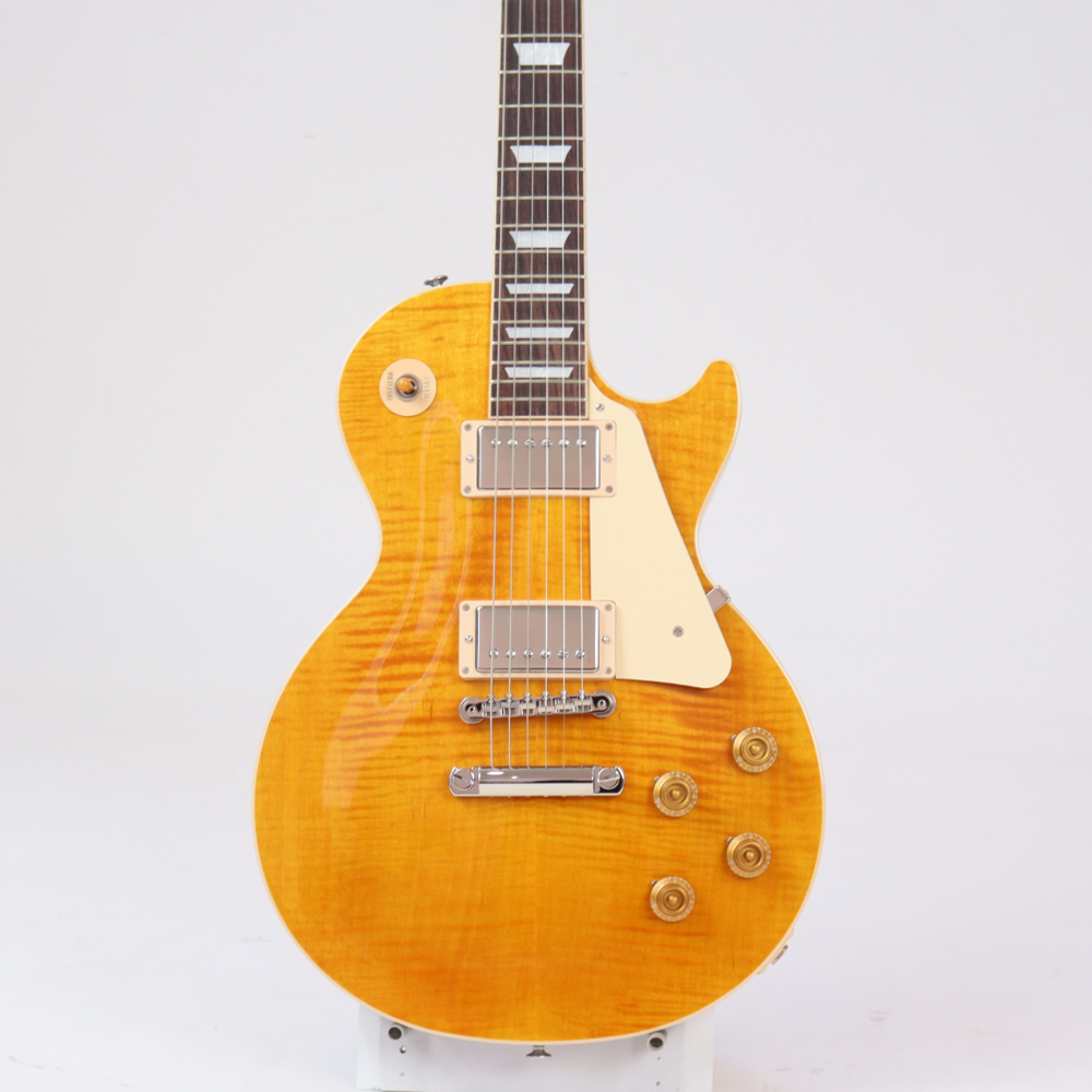 Gibson ギブソン Les Paul Standard 50s Figured Top Honey Amber エレキギター ボディトップ画像