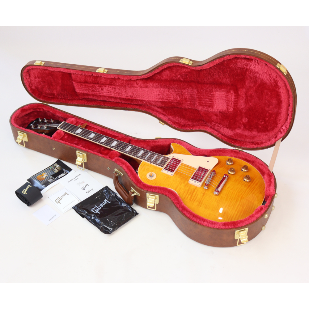Gibson ギブソン Les Paul Standard 50s Figured Top Honey Amber エレキギター ハードケース画像
